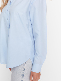 Рубашка повседневная Trendyol модель TWOAW20GO0107/Mavi Рубашка повседневная Trendyol модель TWOAW20GO0107/Mavi Фото