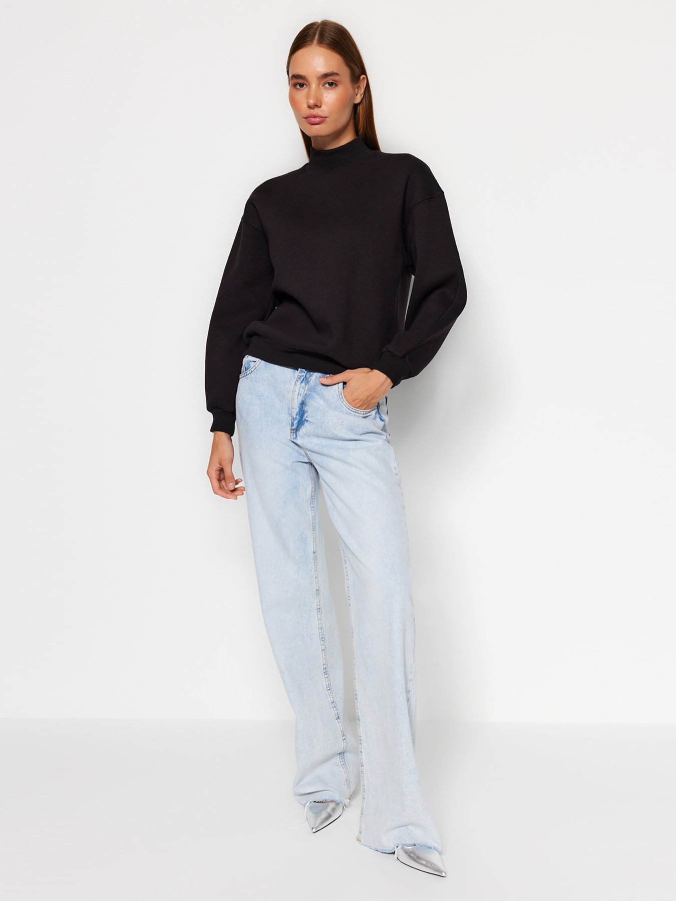 Світшот Trendyol модель TWOAW20SW0584/Siyah Фото