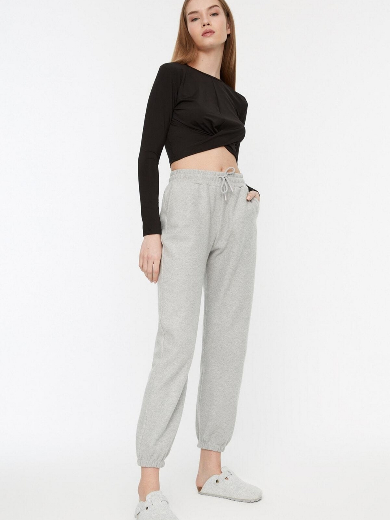 Брюки повседневные Trendyol модель TWOAW21EA0168/Gri Фото