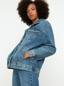 Джинсовая куртка Trendyol модель TWOAW22CE0364/Mavi Фото