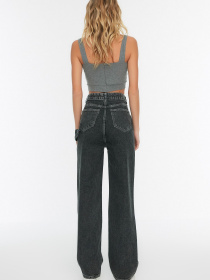 Широкі джинси Trendyol модель TWOAW22JE0664/Antrasit Фото