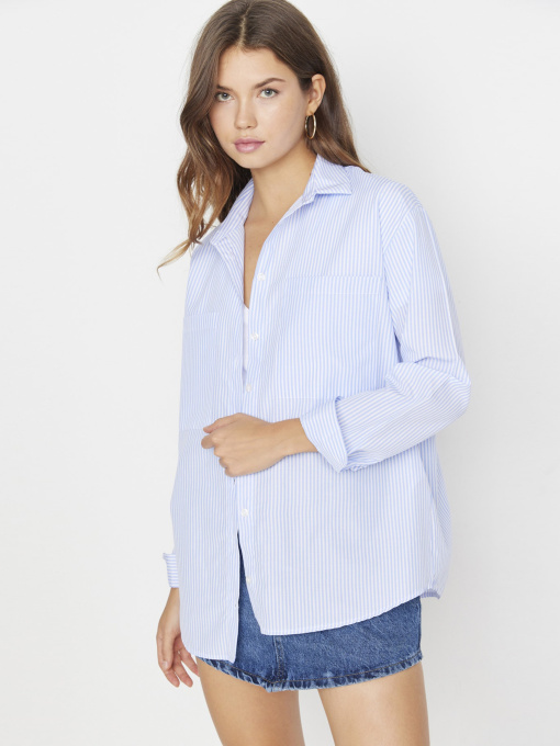 Рубашка повседневная Trendyol модель TWOAW23GO00359/Mavi Фото