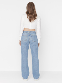 Широкі джинси Trendyol модель TWOAW23JE00566/Mavi Фото