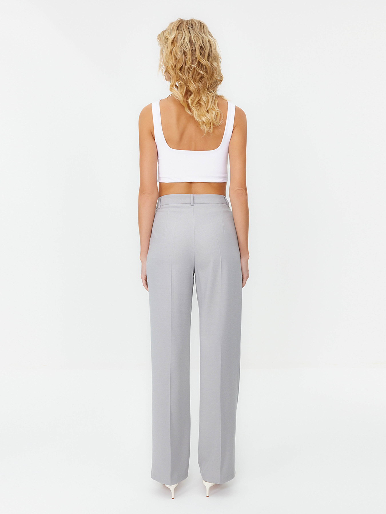 Брюки классические Trendyol модель TWOAW23PL00401/Gri Фото