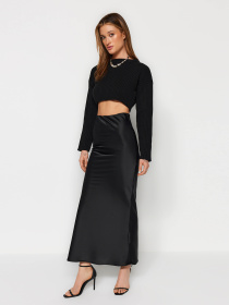 Спідниця максі Trendyol модель TWOAW24ET00358/Siyah Фото