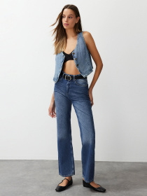 Широкі джинси Trendyol модель TWOAW24JE00073/Mavi Фото