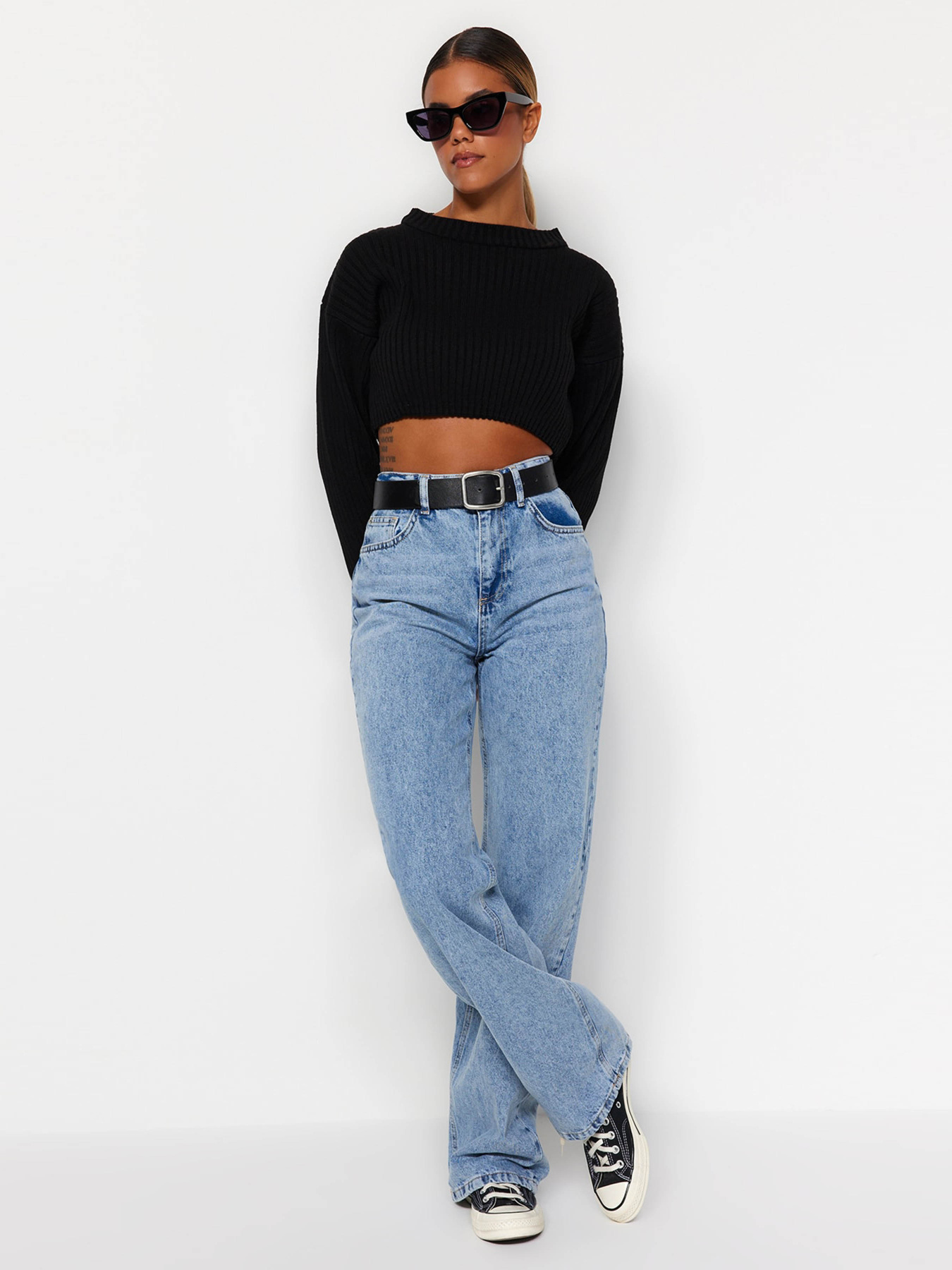 Широкие джинсы Trendyol модель TWOAW24JE00074/Acik Mavi Фото