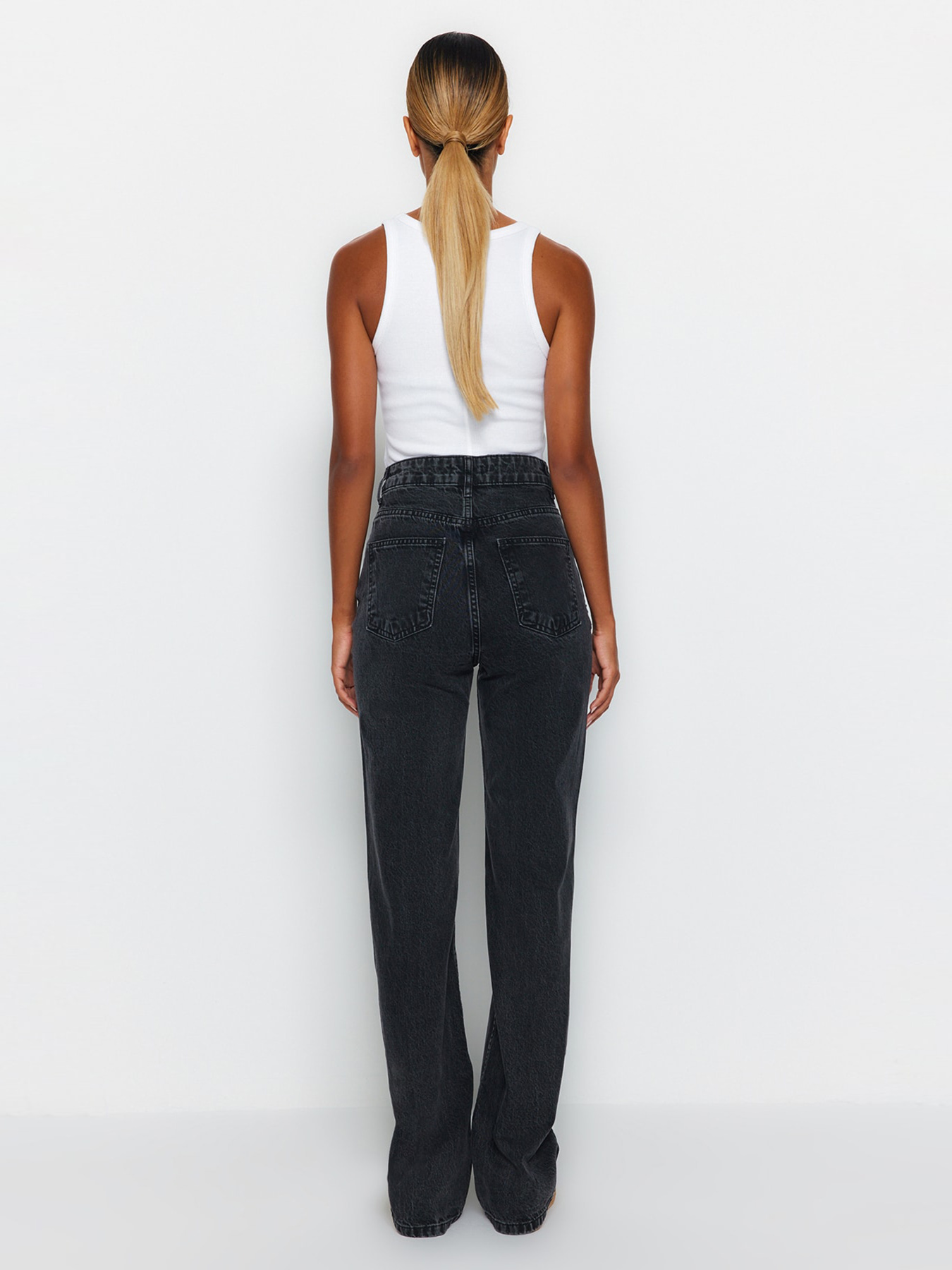 Широкі джинси Trendyol модель TWOAW24JE00089/Antrasit Фото