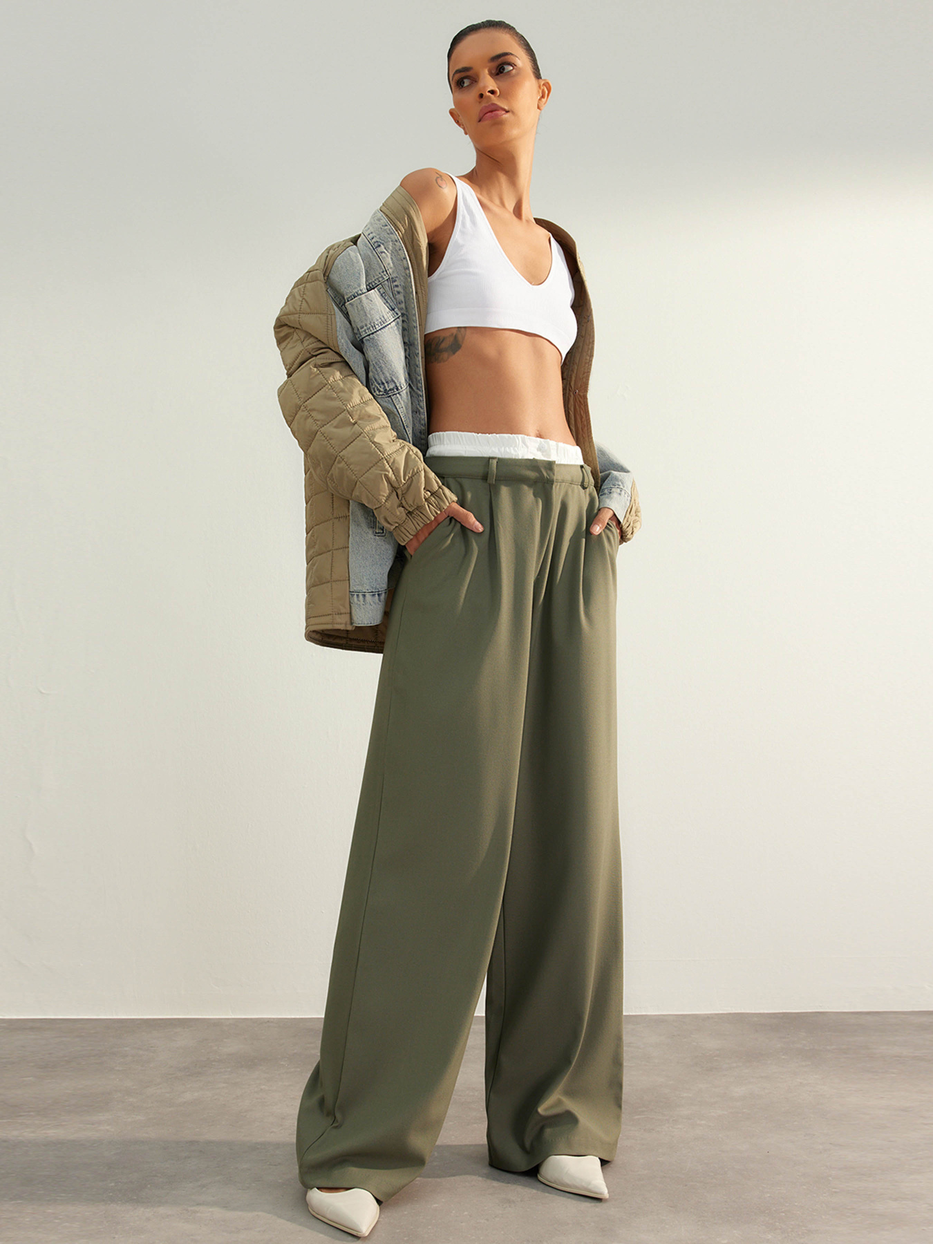 Палаццо Trendyol модель TWOAW24PL00273/Mint Палаццо Trendyol модель TWOAW24PL00273/Mint Фото