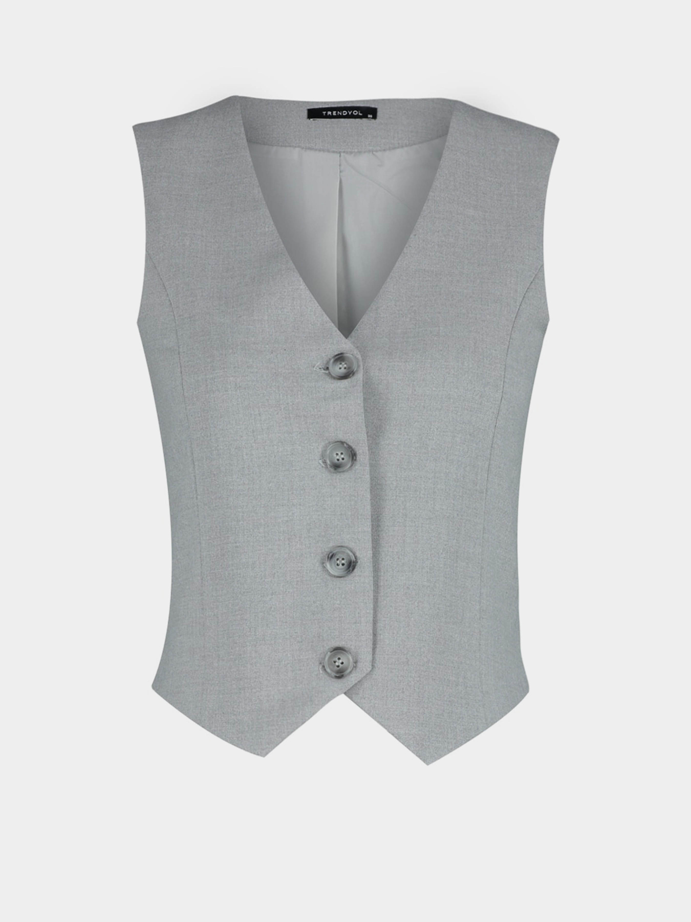 Жилет классический Trendyol модель TWOAW24YE00061/Gri Фото
