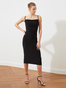 Платье миди Trendyol модель TWOSS19AD0020/Siyah Фото