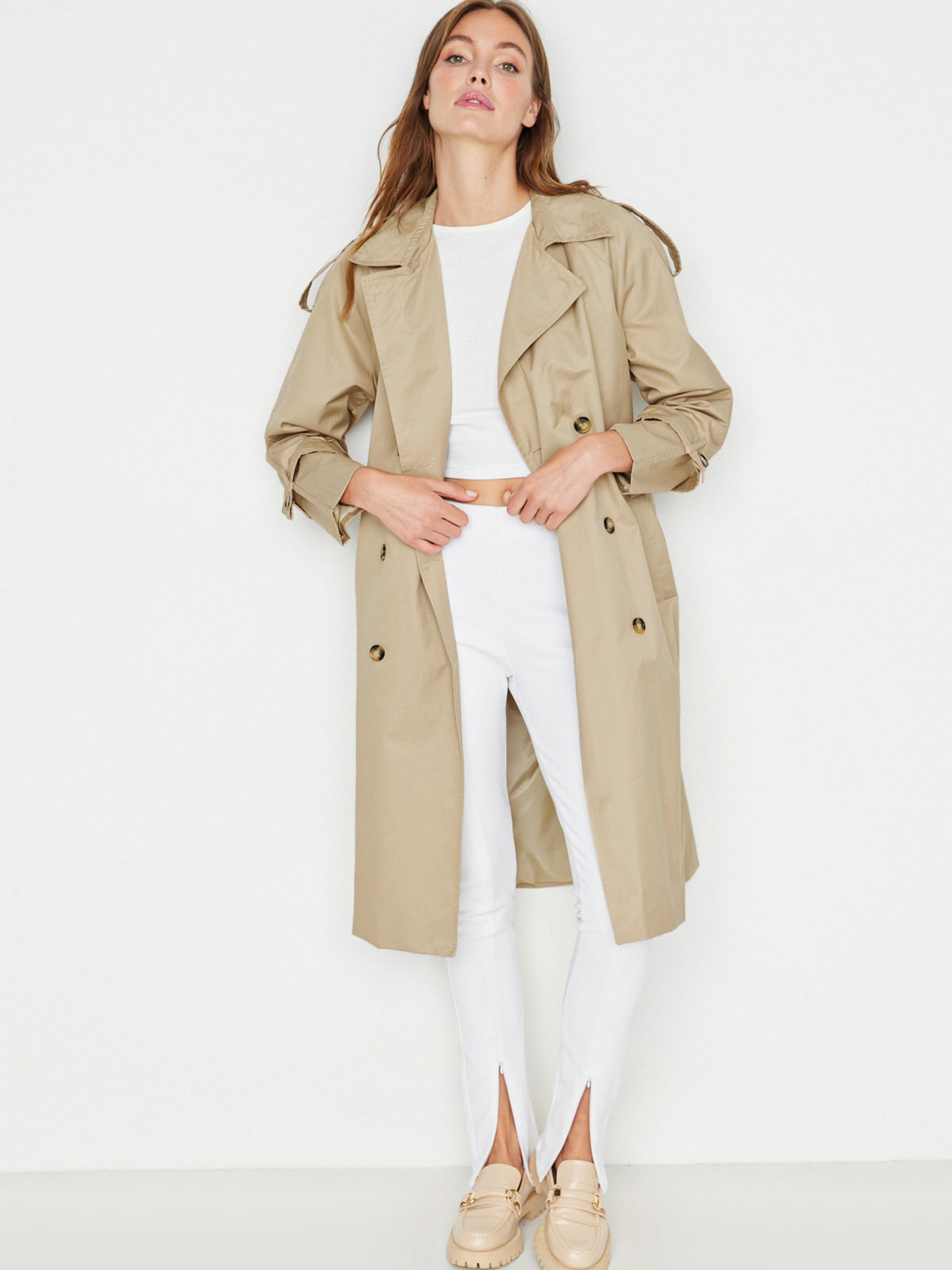 Тренч Trendyol модель TWOSS20TR0012/Bej Фото