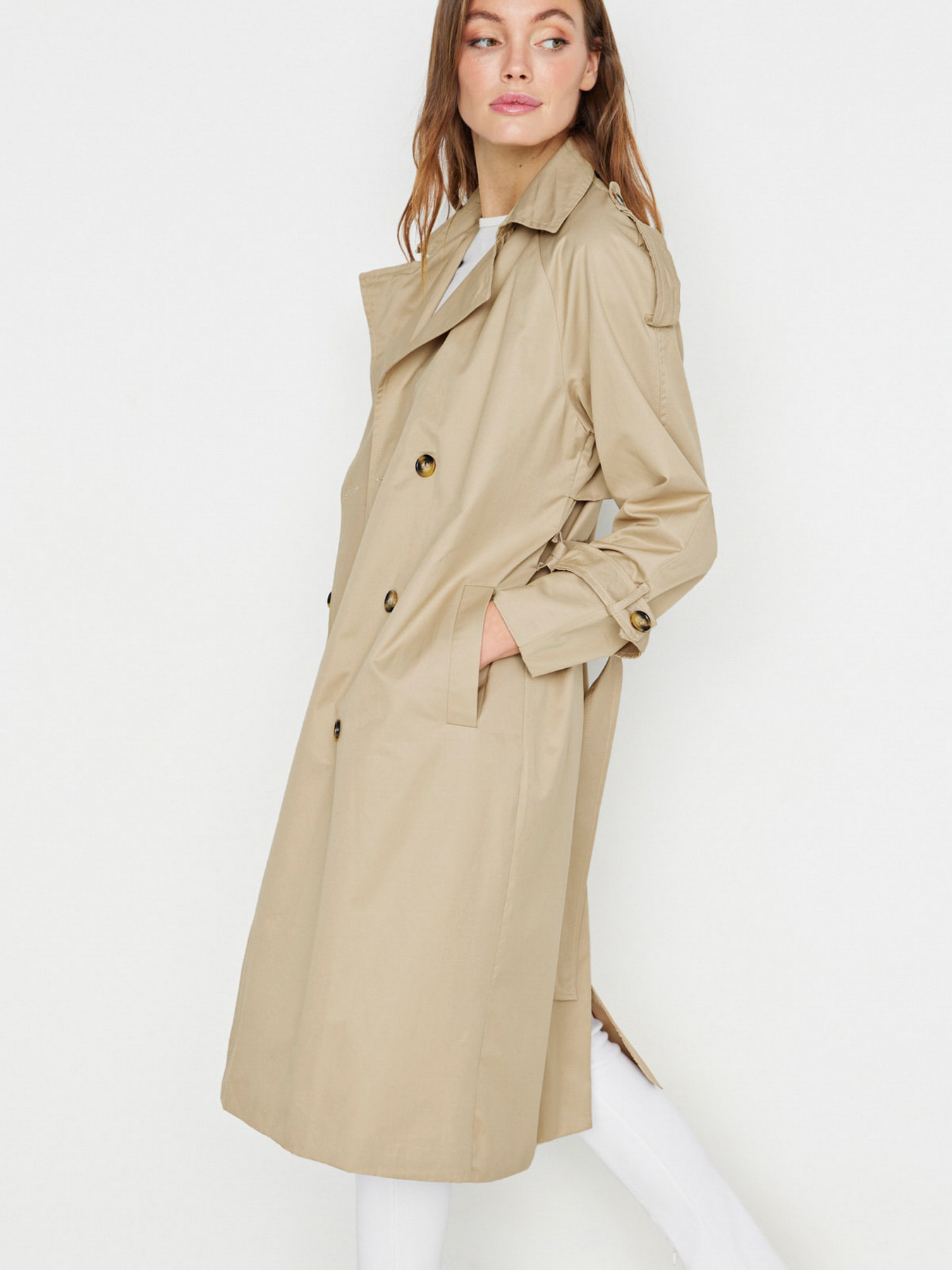 Тренч Trendyol модель TWOSS20TR0012/Bej Фото