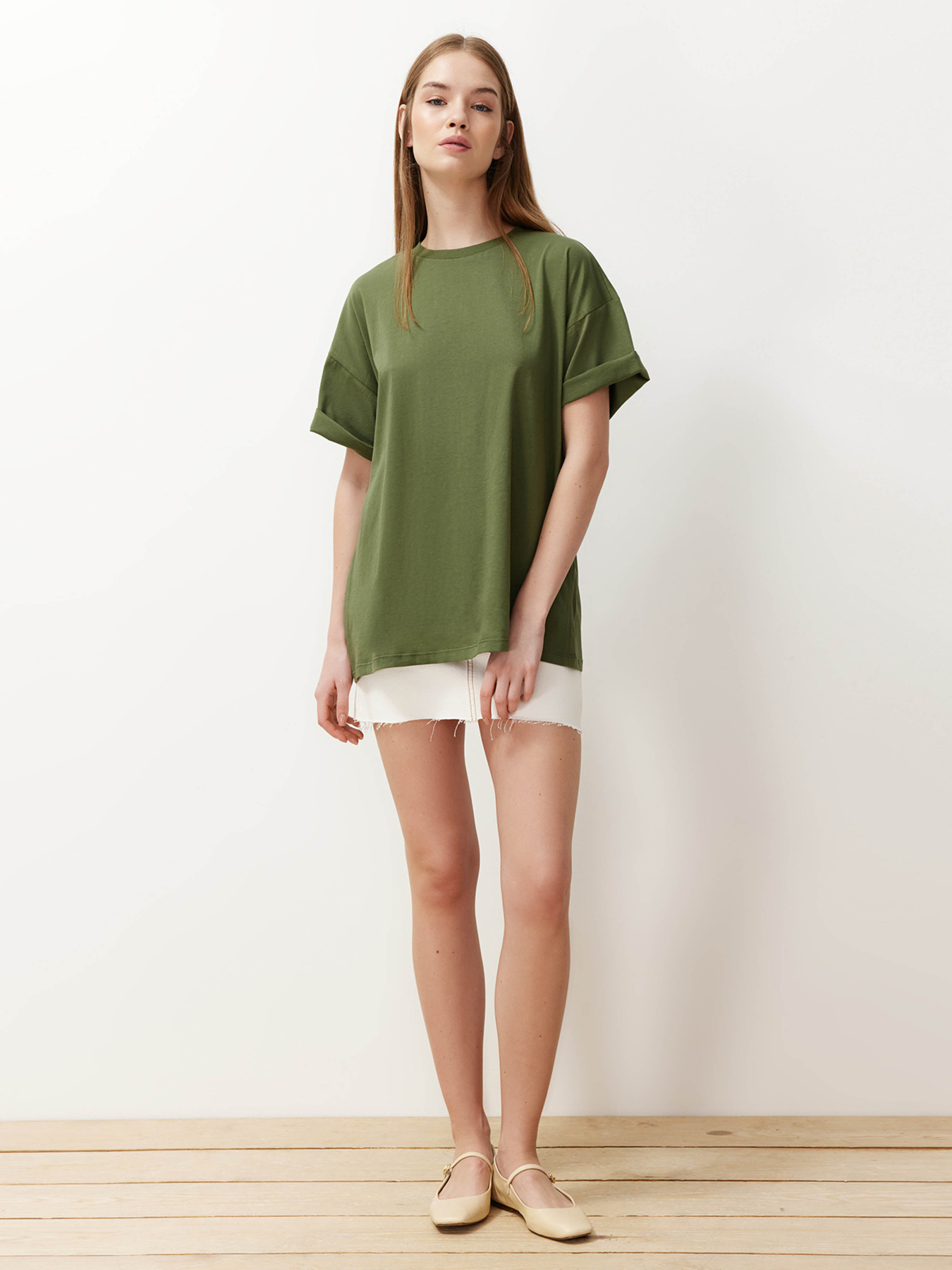 Футболка Trendyol модель TWOSS20TS0134/Haki Фото