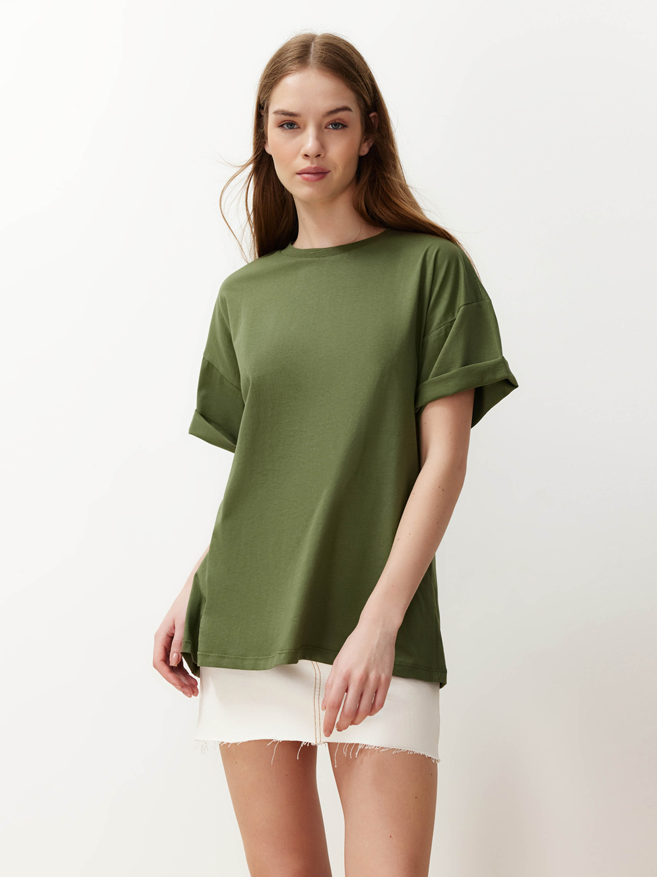 Футболка Trendyol модель TWOSS20TS0134/Haki Фото