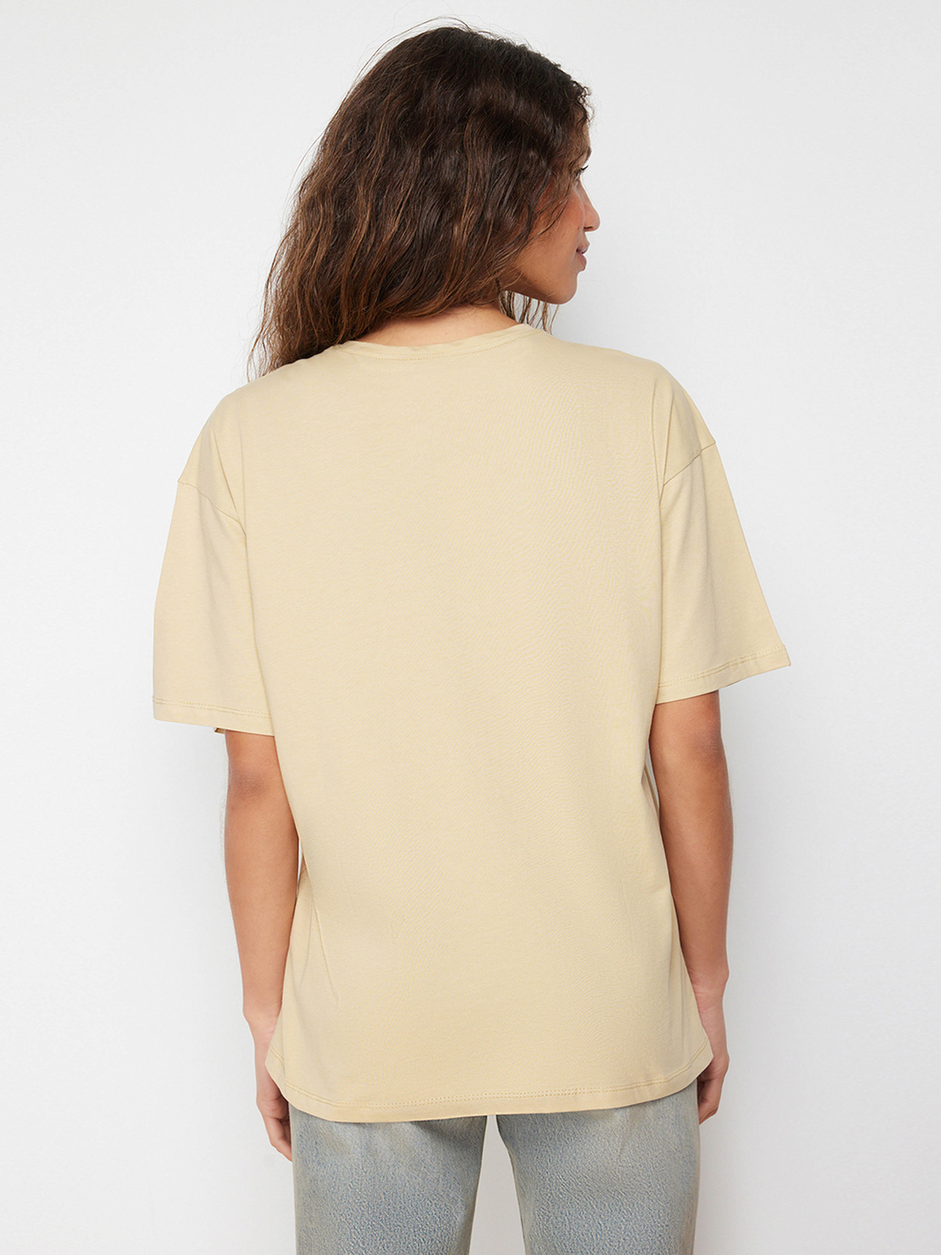 Футболка Trendyol модель TWOSS20TS0134/Koyu Bej Фото
