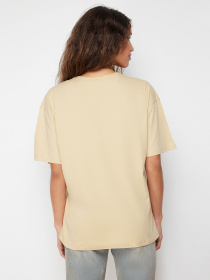 Футболка Trendyol модель TWOSS20TS0134/Koyu Bej Фото
