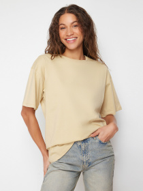 Футболка Trendyol модель TWOSS20TS0134/Koyu Bej Фото