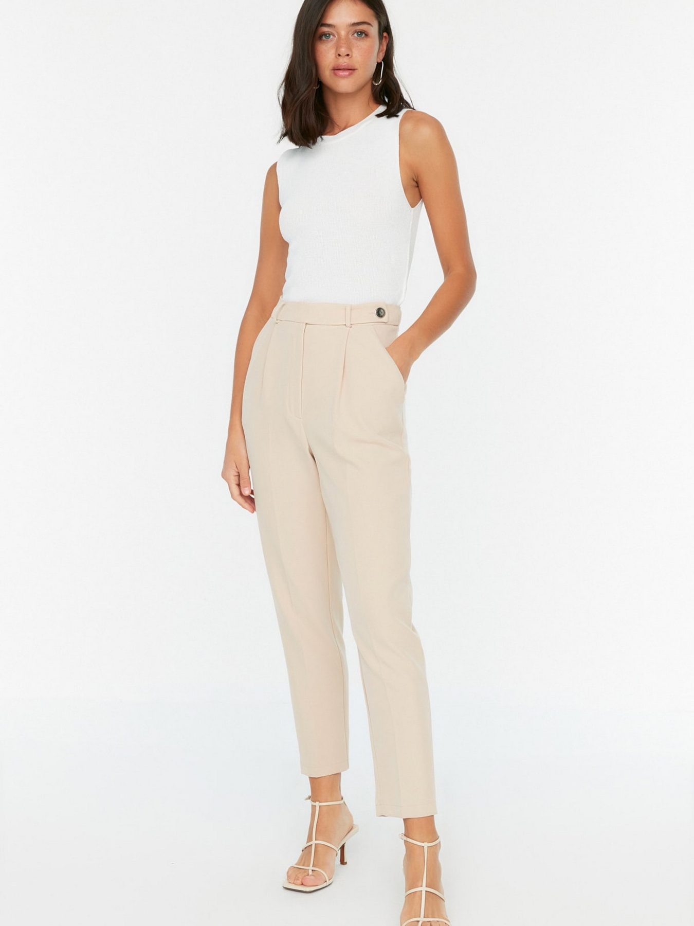 Майка Trendyol модель TWOSS21BZ0098/Ekru Фото