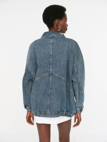 Джинсова куртка Trendyol модель TWOSS21CE0289/Koyu Mavi Фото