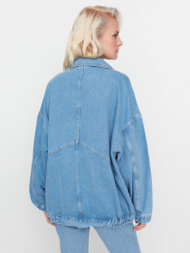 Джинсова куртка Trendyol модель TWOSS21CE0289/Mavi Джинсова куртка Trendyol модель TWOSS21CE0289/Mavi Фото