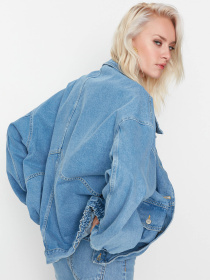 Джинсова куртка Trendyol модель TWOSS21CE0289/Mavi Джинсова куртка Trendyol модель TWOSS21CE0289/Mavi Фото