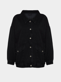 Джинсовая куртка Trendyol модель TWOSS21CE0289/Siyah Фото