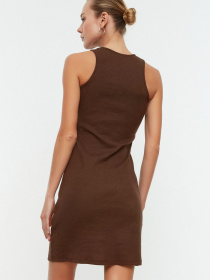 Платье мини Trendyol модель TWOSS21EL1487/Kahverengi Фото