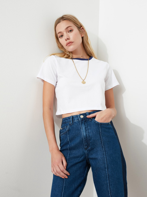 Футболка Trendyol Модель TWOSS21TS0395/Beyaz Фото