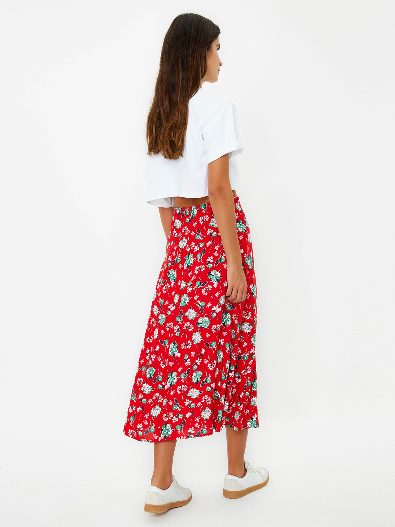 Юбка миди Trendyol модель TWOSS23ET00295/Kirmizi Фото