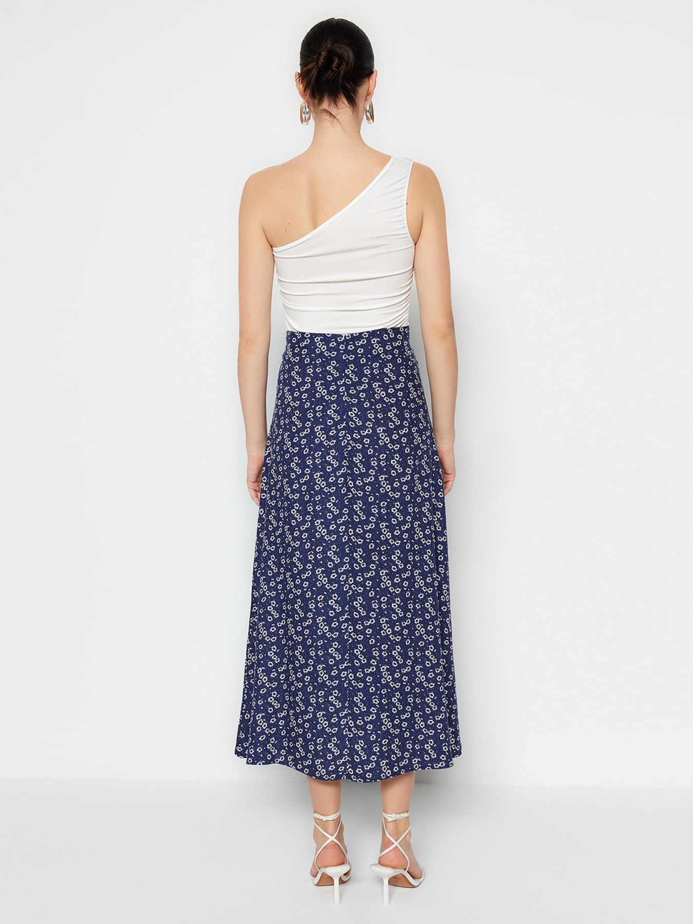 Юбка миди Trendyol модель TWOSS23ET00295/Mavi Фото