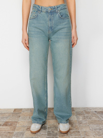 Широкі джинси Trendyol модель TWOSS23JE00166/Mavi Фото