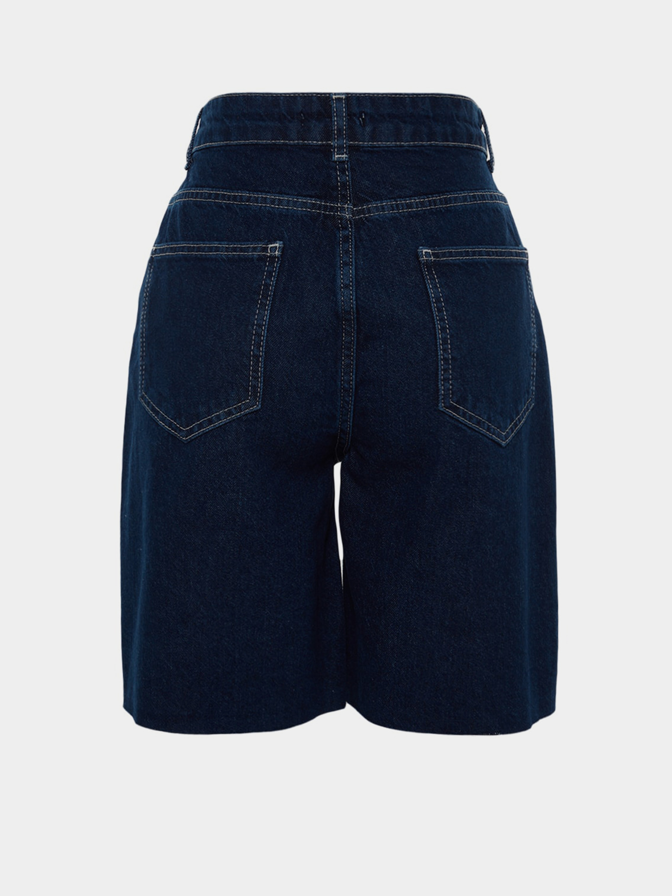 Джинсовые шорты Trendyol модель TWOSS23SR00094/Koyu Mavi Джинсовые шорты Trendyol модель TWOSS23SR00094/Koyu Mavi Фото