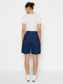 Джинсовые шорты Trendyol модель TWOSS23SR00094/Koyu Mavi Джинсовые шорты Trendyol модель TWOSS23SR00094/Koyu Mavi Фото
