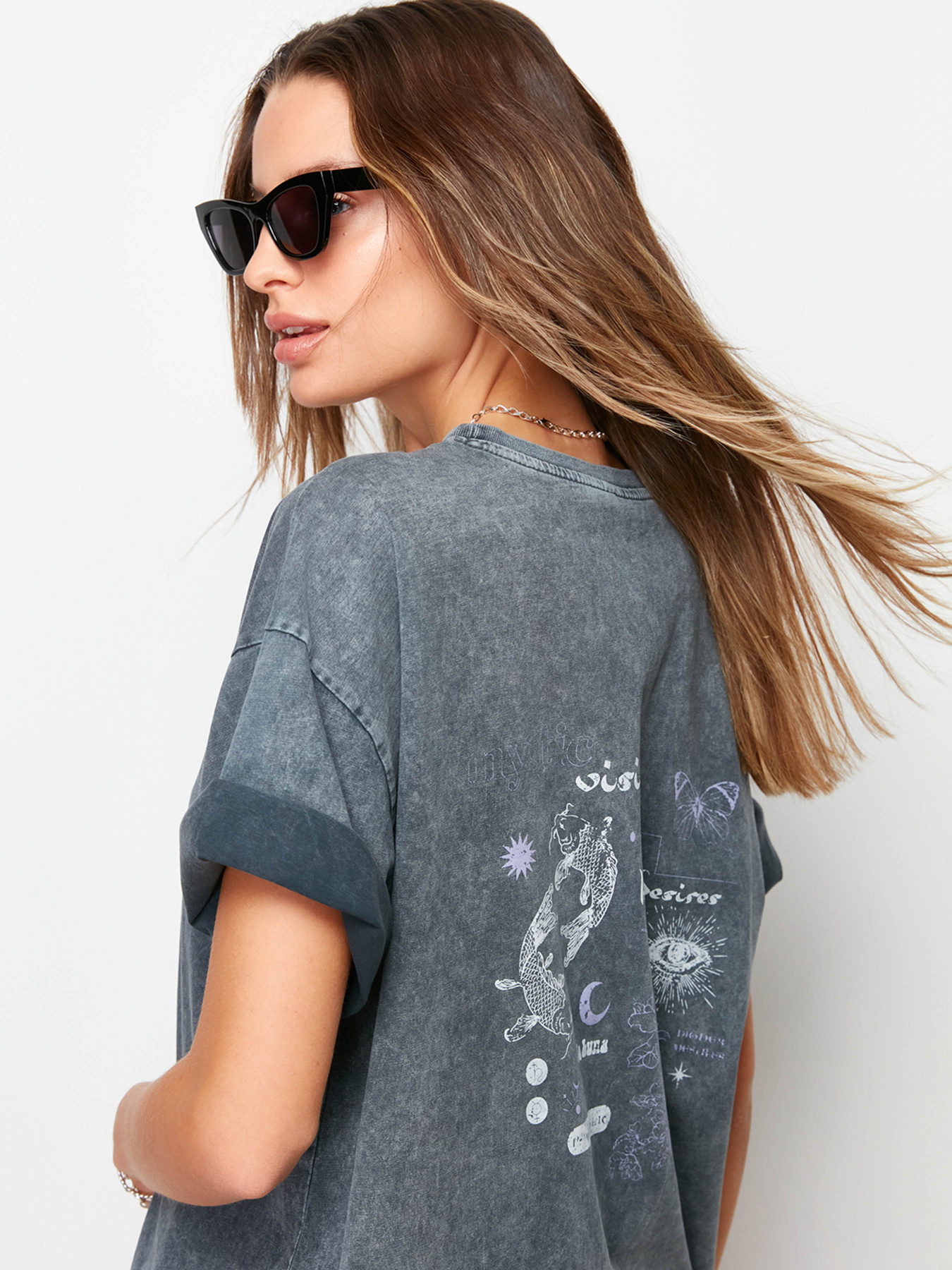 Футболка Trendyol модель TWOSS23TS00109/Antrasit Фото