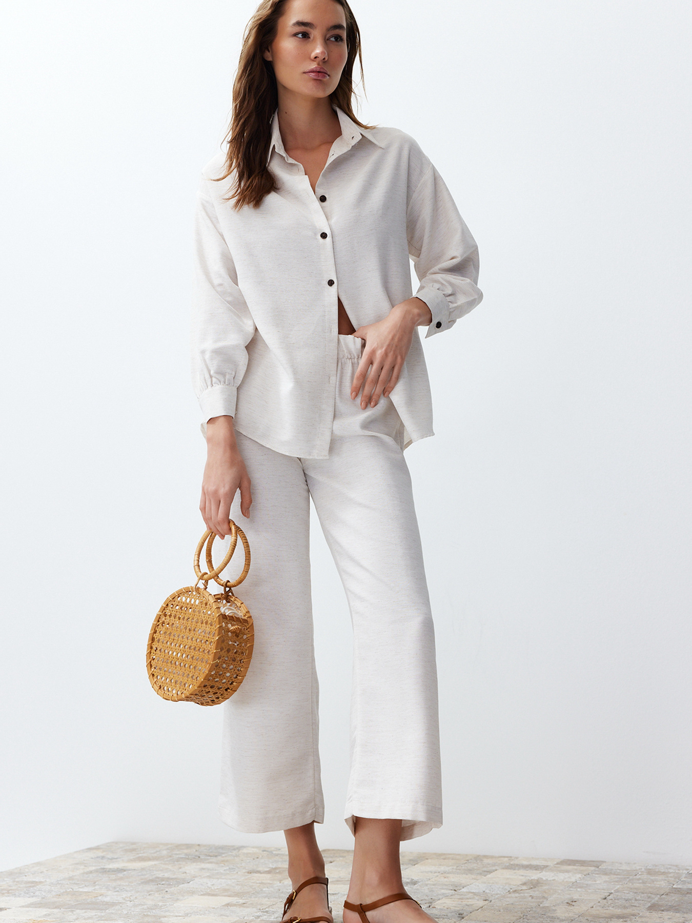 Костюм Trendyol модель TWOSS24AU00065/Ekru Фото