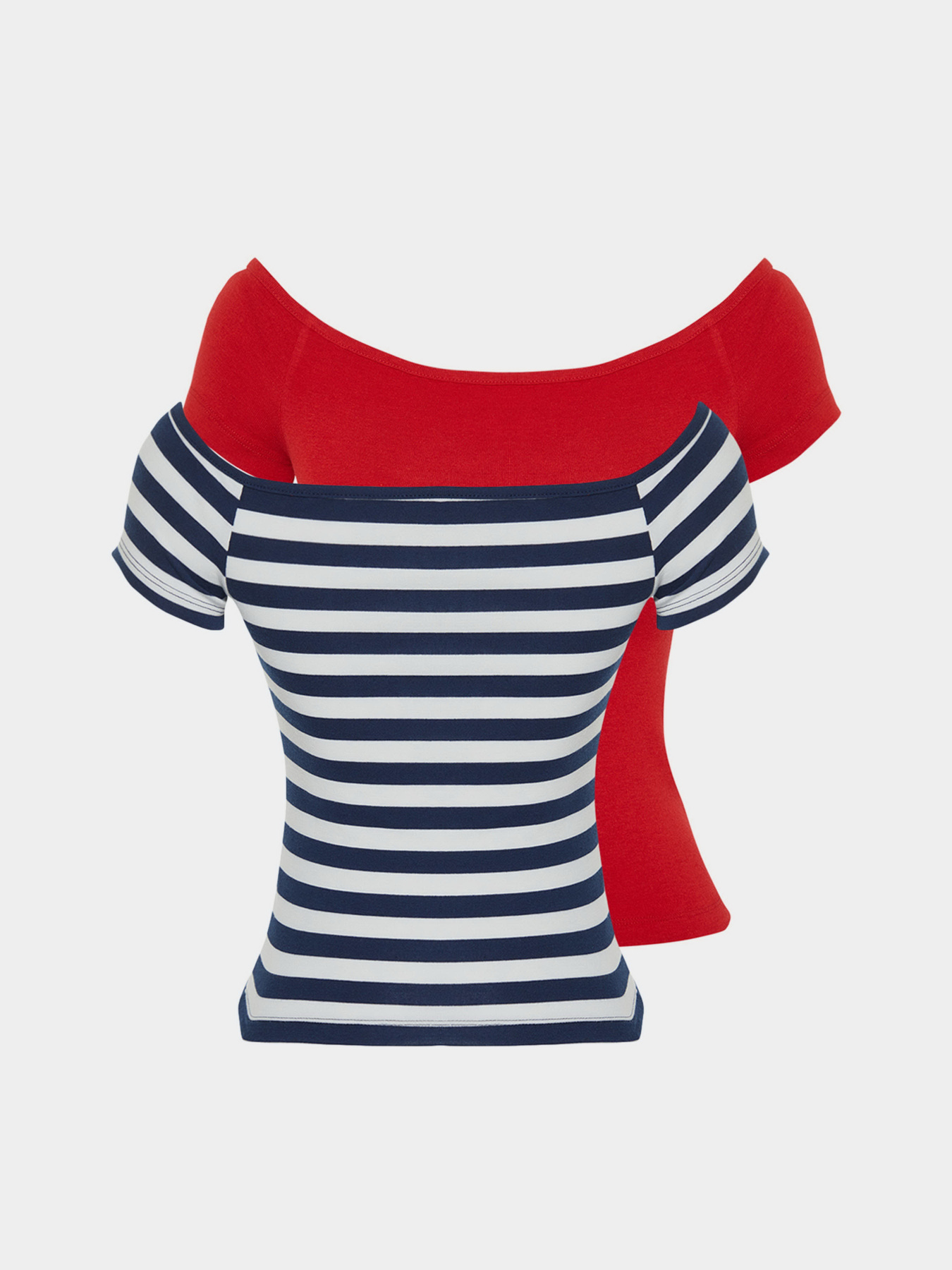 Набор футболок Trendyol модель TWOSS24BZ00310/Lacivert-Kirmizi Фото