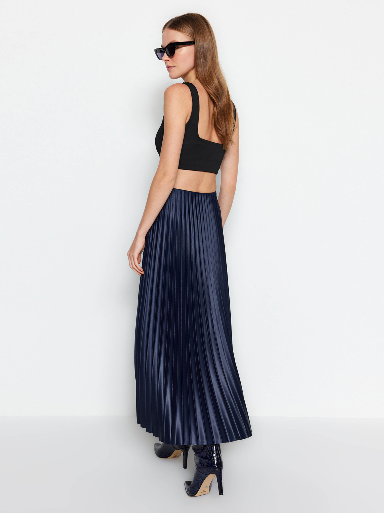 Юбка макси Trendyol модель TWOSS24ET00041/Lacivert Фото