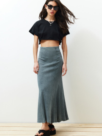 Спідниця максі Trendyol модель TWOSS24ET00089/Antrasit Фото