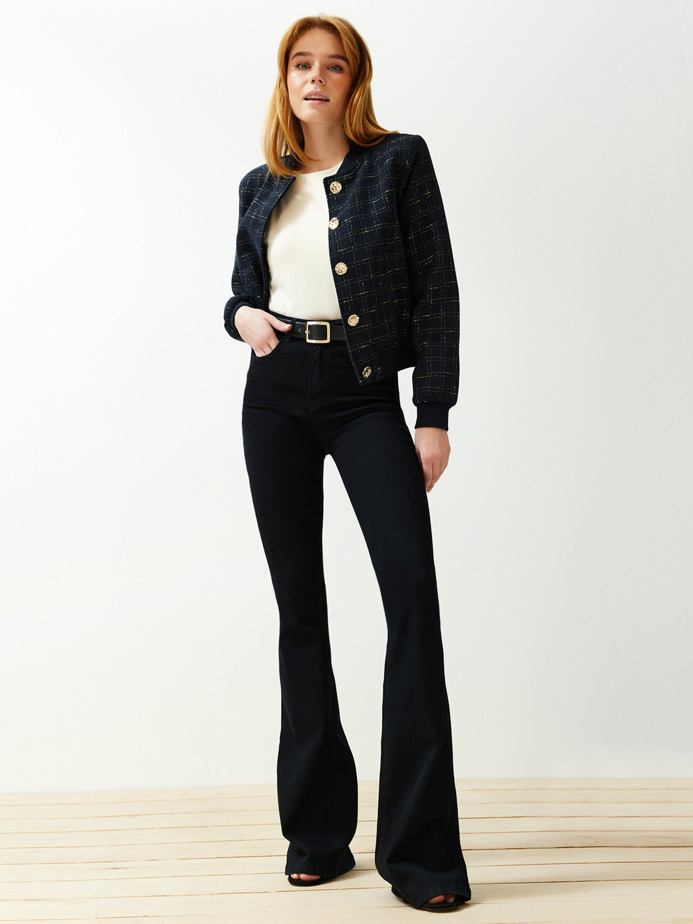 Бомбер Trendyol модель TWOSS24MO00056/Lacivert Фото