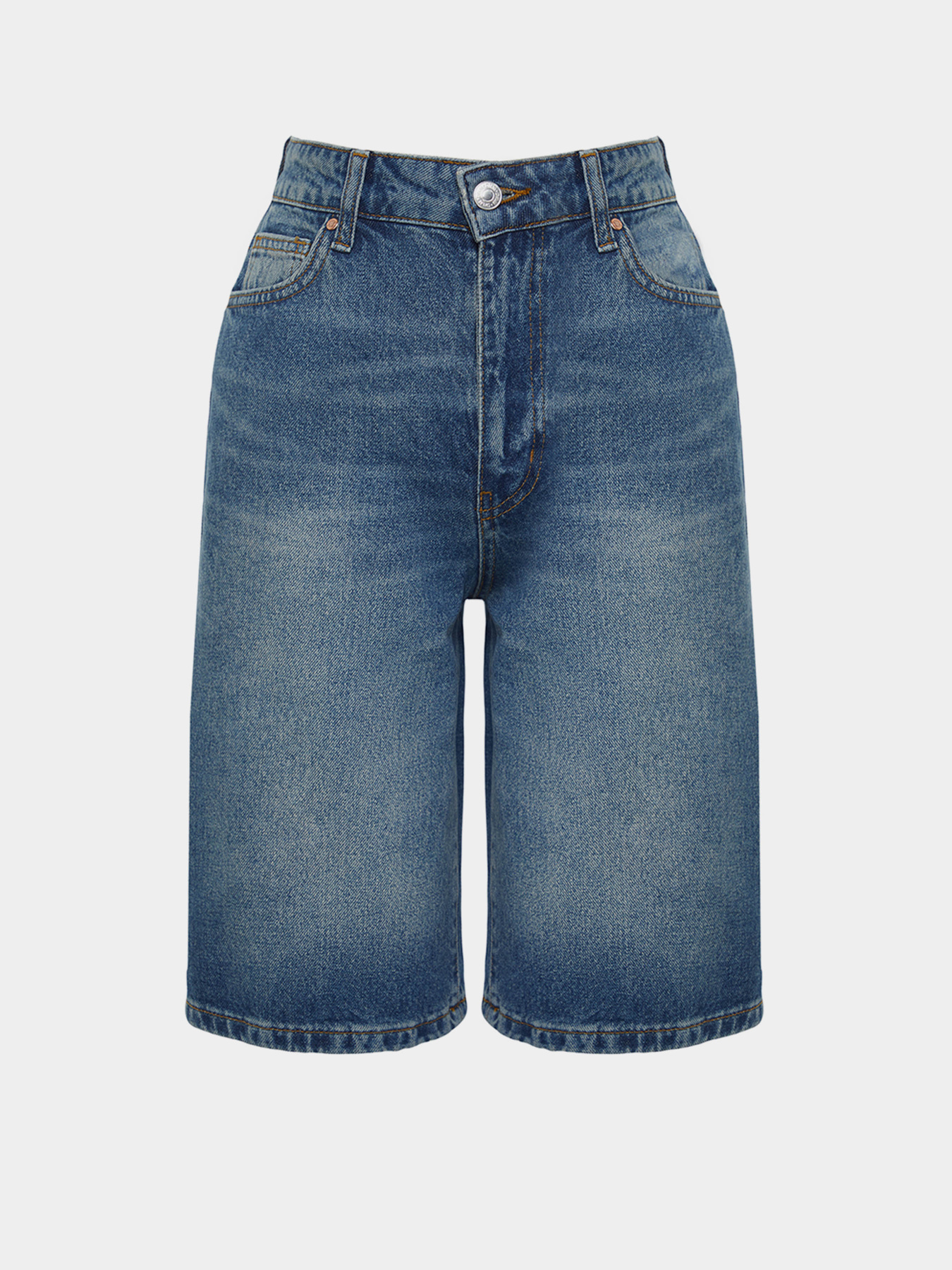 Джинсовые шорты Trendyol модель TWOSS24SR00007/Mavi Джинсовые шорты Trendyol модель TWOSS24SR00007/Mavi Фото