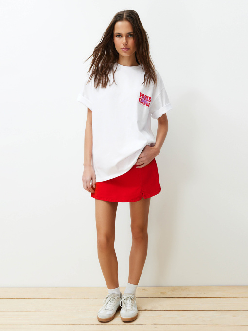 Футболка Trendyol модель TWOSS24TS00055/Beyaz Фото