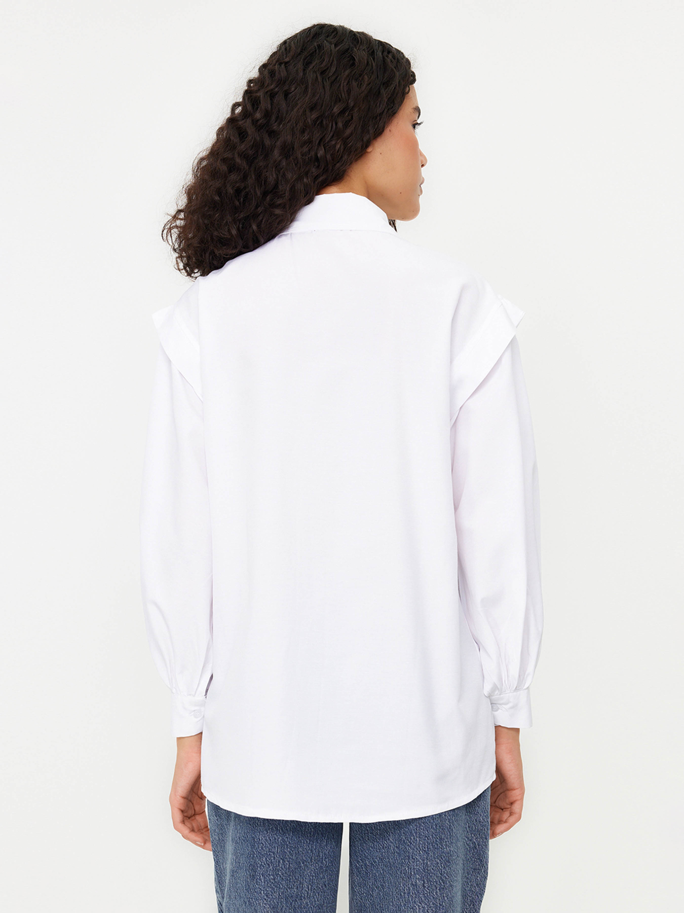 Рубашка Trendyol модель TCTSS24TG00023/Ekru Фото