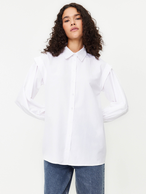 Рубашка Trendyol модель TCTSS24TG00023/Ekru Фото
