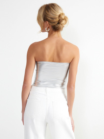 Топ Trendyol модель TWOSS24BZ00065/Gri Топ Trendyol модель TWOSS24BZ00065/Gri Фото