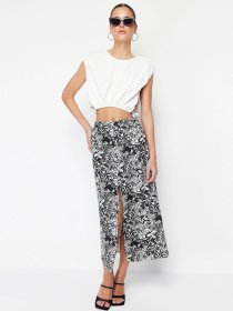 Юбка макси Trendyol модель TWOSS24ET00104/Siyah Фото