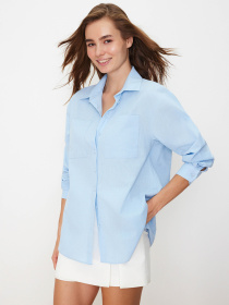 Рубашка Trendyol модель TWOSS24GO00072/Acik Mavi Фото
