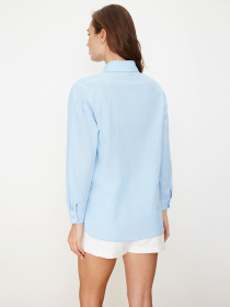 Рубашка повседневная Trendyol модель TWOSS24GO00072/Acik Mavi Фото