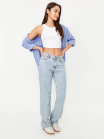 Широкие джинсы Trendyol модель TWOSS24JE00029/Acik Mavi Фото