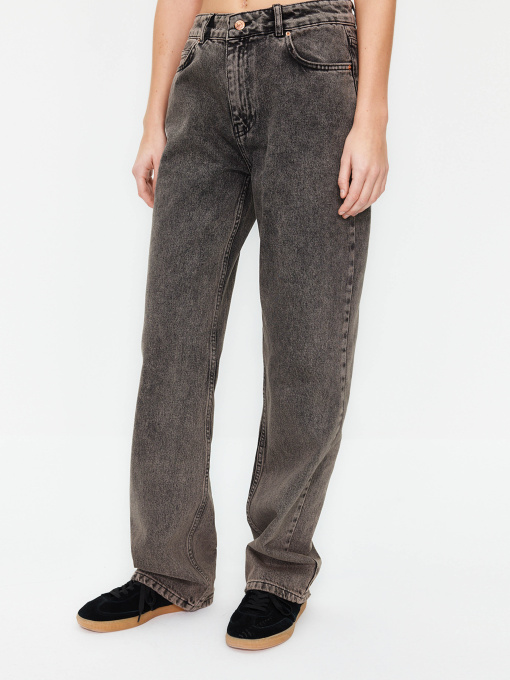 Широкие джинсы Trendyol модель TWOSS24JE00169/Antrasit Фото